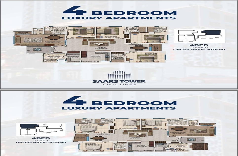 209 square yard apartment for sale in Civil Lines Karachi