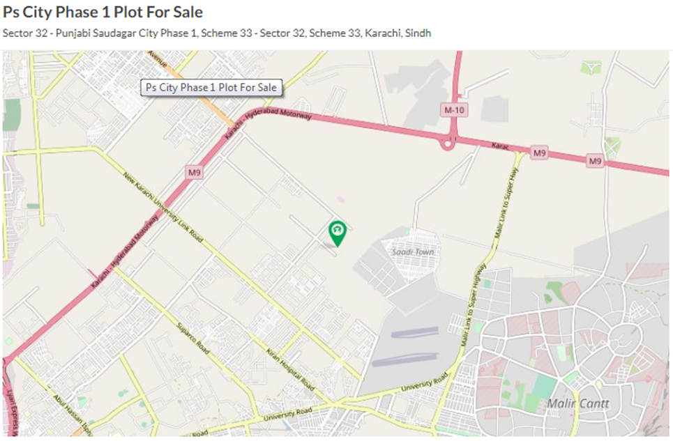 120 square yard plot for sale in Punjabi Saudagar City Karachi