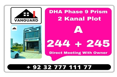 2 Kanal Plot (Plot no 244+245) for Sale in Block J, Phase 9 - Prism, DHA Lahore